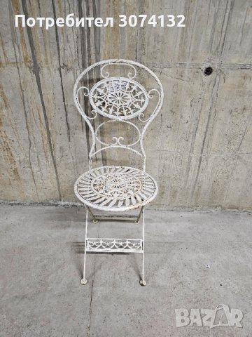 Ретро стол от метал, снимка 4 - Столове - 40357358