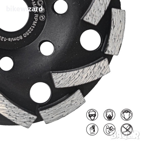 HERZO 125 мм x 22,23 мм, шлифовъчен диск за бетон НОВ, снимка 2 - Други инструменти - 52819138