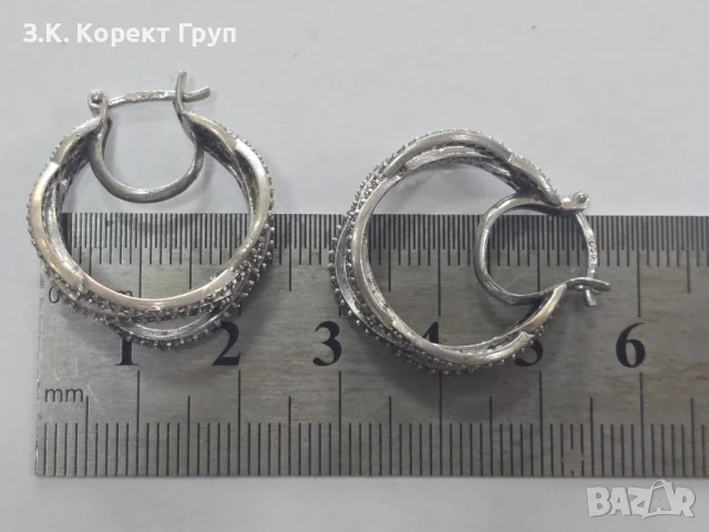Сребърни обеци 925, снимка 5 - Обеци - 51080086