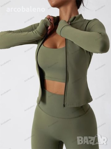 Дамско дишащо бързосъхнещо яке с дълги ръкави, 4цвята , снимка 10 - Якета - 40600225