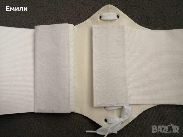  Корсет колан от еко кожа в бял цвят , снимка 10 - Колани - 36465030