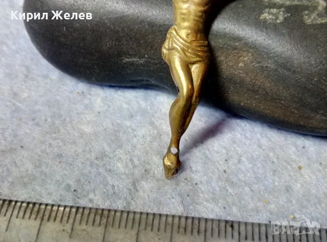 СТАРА БРОНЗОВА ФИГУРКА РАЗПЯТИЕ За ДЪРВЕНО / МЕТАЛНО КРЪСТЧЕ МАЙСТОРСКА ХУДОЖЕСТВЕНА ИЗРАБОТКА 48802, снимка 6 - Антикварни и старинни предмети - 48806286
