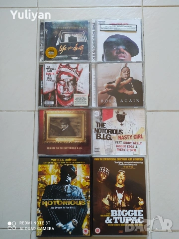 Notorious Big Лот Оригинални дискове/максита/ДВДта