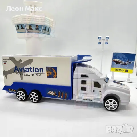 Комплект самолет, летище с кула и коли, снимка 2 - Коли, камиони, мотори, писти - 48351106