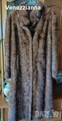 Зимен кожух естествена кожа/ Дълго Палто от визон, снимка 2 - Палта, манта - 51466131