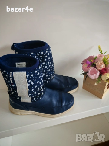 Детски зимни боти Pepe Jeans, 34 номер, сини, снимка 2 - Детски боти и ботуши - 53231673