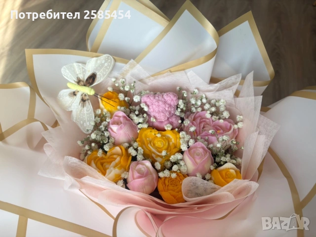 Букети от соеви свещи с разнообразни аромати💐, снимка 5 - Подаръци за рожден ден - 53303836