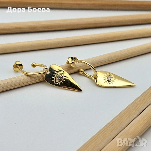 Сребърни обеци: "Провидение", снимка 5 - Обеци - 52807262