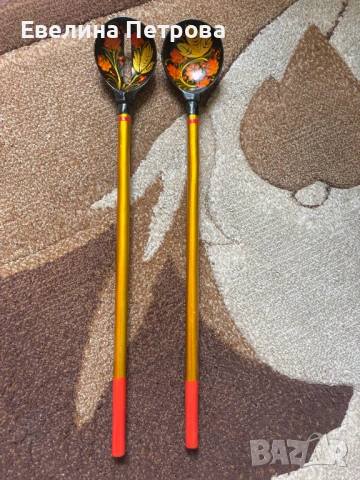 Рисувани дървени лъжици Хохлома