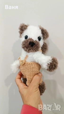 Ръчно плетено кученце, снимка 13 - Плюшени играчки - 52003839
