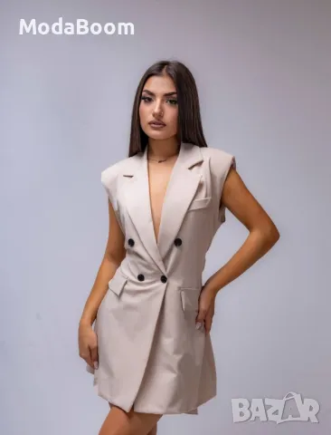 Сива къса дамска рокля 