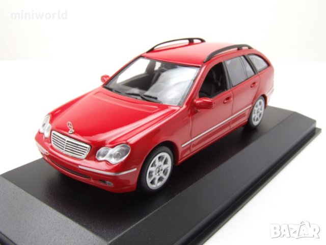 Mercedes C-Klasse T-Modell S203 Kombi 2001 - мащаб 1:43 Maxichamps моделът е нов в PVC дисплей-кейс
