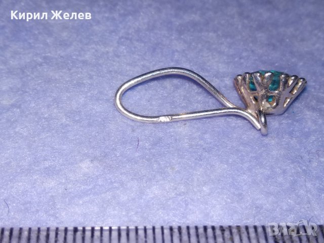 ПРЕКРАСНА ФИНА МАЙСТОРСКА СКЪПОЦЕННА СРЕБЪРНА ОБЕЦА СРЕБРО 925 с ЮВЕЛИРНО ФАСЕТИРАН СИН ЦИРКОН 38689, снимка 10 - Обеци - 41741409