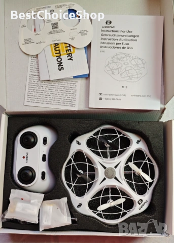 DEERC D13 Мини дрон за деца с избягване на препятствия 6 LED светлинни режима 3 батерии - многоцвете, снимка 2 - Дронове и аксесоари - 53651540