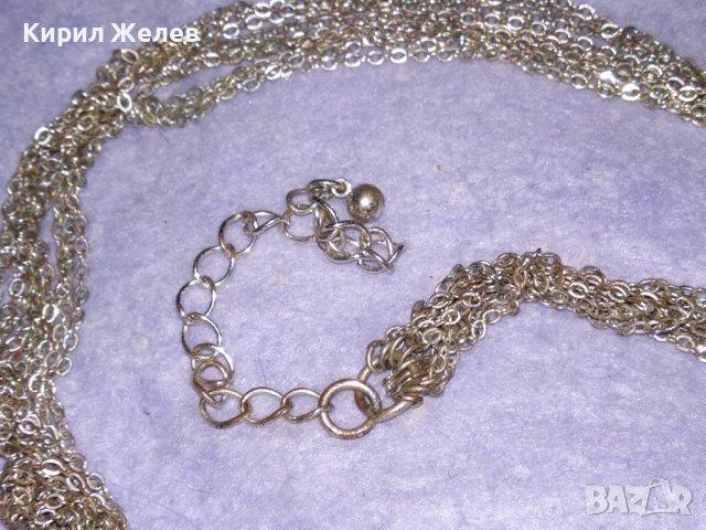 СТАРО ШАРМАНТНО СЪРЦЕВИДНО ПОСРЕБРЕНО МЕДНО ВИНТИДЖ КОЛИЕ 18180, снимка 5 - Колиета, медальони, синджири - 41752608