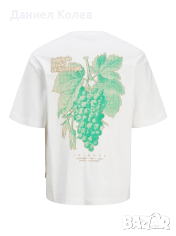 Mъжка бяла тениска Jack & Jones Relaxed Fit - Чисто нова!