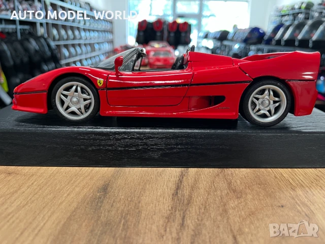 Рядък модел метална колекционерска количка FERRARI F50 CABRIO 1:18, снимка 4 - Колекции - 50988098