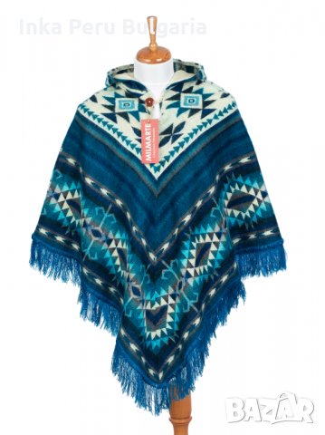 Автентично еквадорско дамско вълнено пончо, различни цветове, снимка 3 - Блузи с дълъг ръкав и пуловери - 35856092