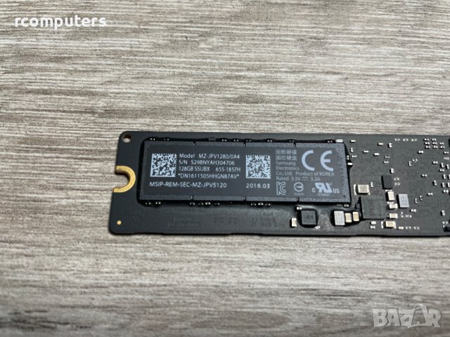 SSD за Apple Macbook 128GB SSUBX MZ-JPV128S/0A4, снимка 3 - Части за лаптопи - 39144301