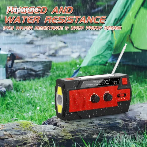 Преносимо соларно радио с манивела / Акумулаторна 4000 mAh батерия