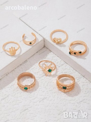 Дамски моден комплект бижута(пръстени), 3модела - 023, снимка 13 - Пръстени - 41292522