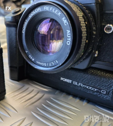 PORST Compact Reflex OV с грип и обектив 50 f1.7 Pentax K, снимка 3 - Обективи и филтри - 50789591