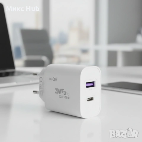 Адаптер за бързо зареждане USB-A USB-C, FAST CHARGING 20W, снимка 4 - Резервни части за телефони - 53400057