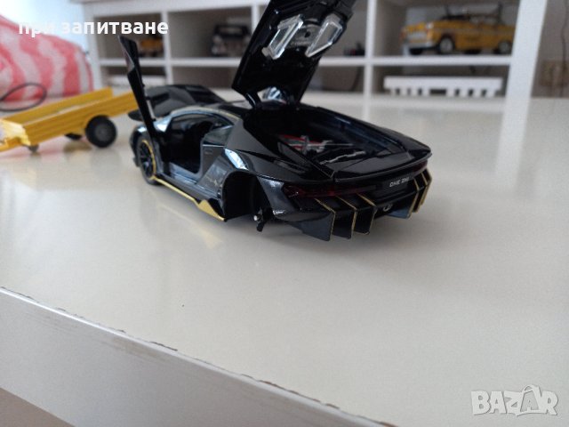 Метални 1:24 Lamborghini и ремарке Welly, снимка 6 - Колекции - 41564012