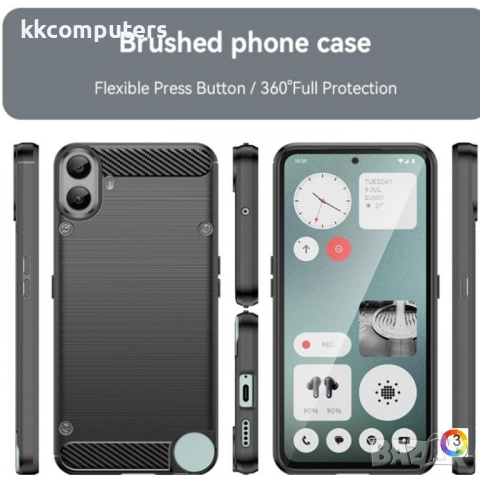 Nothing CMF Phone 1 Удароустойчив Carbon Fiber Калъф и Протектор