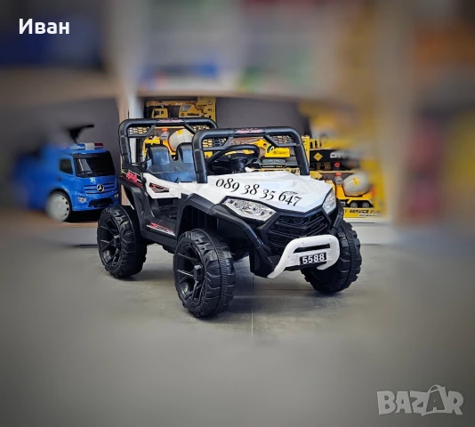 TОП ЦЕНА!НОВО!Акумулаторен джип Fast UTV WHITE с 12V батерия,дистанционно,USB, снимка 5 - Електрически играчки - 50653494