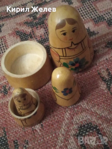 Стара матрьошка 51771, снимка 3 - Антикварни и старинни предмети - 53420585