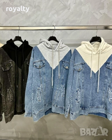 Дамско Дънково Худи Различни Цветове 