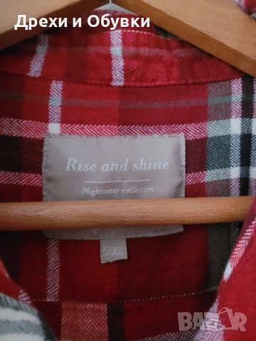 Рокля тип риза червено каре , снимка 3 - Рокли - 52763916