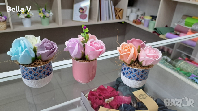 Букети от сапунени цветя, снимка 6 - Подаръци за жени - 44822304