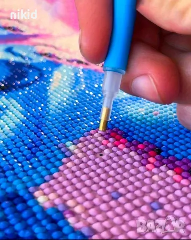 Водопад с цветя 5D гоблен диамантен картина мозайка за направа по схема с камъчета, снимка 5 - Гоблени - 49294295