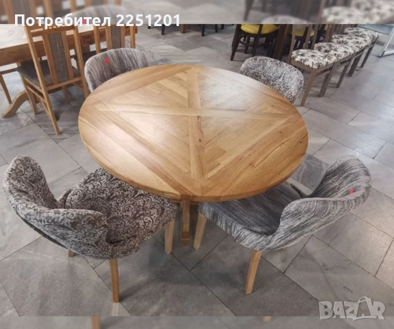 Обзавеждане за трапезария – български маси, столове и комплекти, снимка 5 - Маси - 53034324