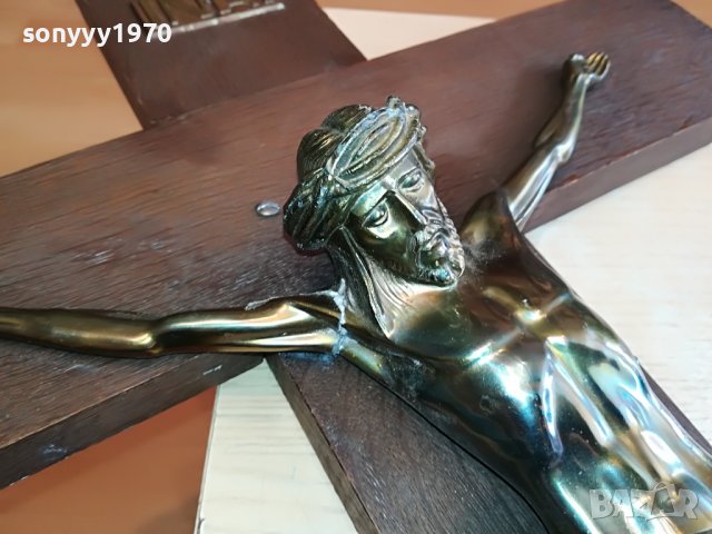 ОГРОМЕН КРЪСТ С ХРИСТОС 70Х42СМ-ВНОС ГЕРМАНИЯ L2603231609, снимка 11 - Антикварни и старинни предмети - 40141360