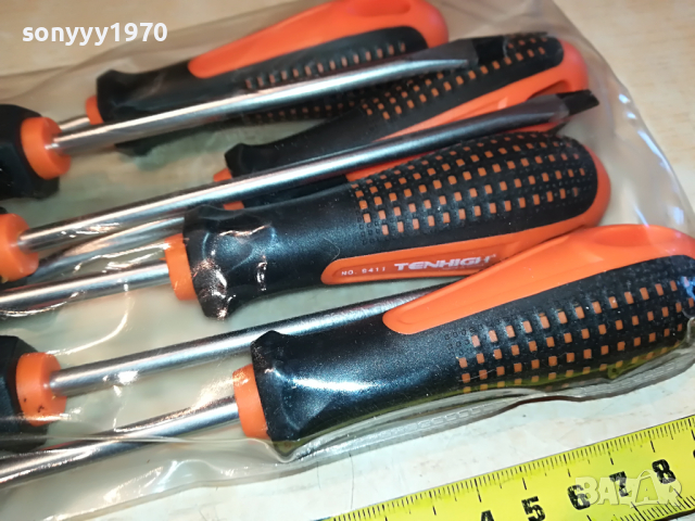 TENHIGH 6БР ЯКИ ОТВЕРТКИ ПРАВИ И КРЪСТАТИ 0604222103, снимка 7 - Отвертки - 36369698