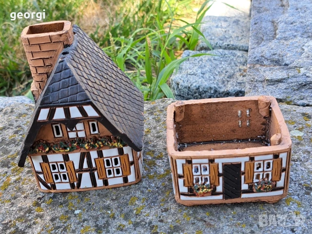 немска колекционерска керамична къщичка свещник , снимка 7 - Декорация за дома - 51306864