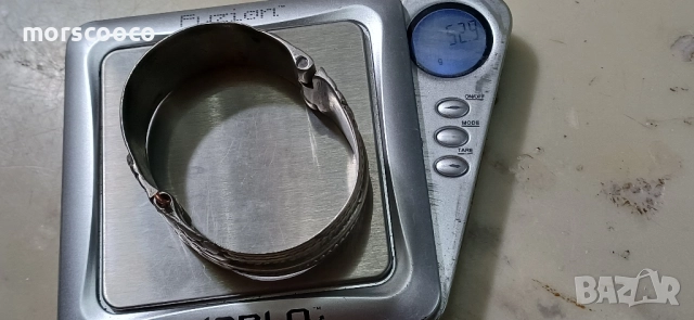 Възрожденска сребърна гривна - сачан , снимка 6 - Гривни - 52461489