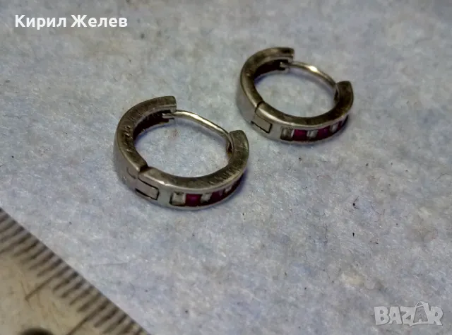 ПРЕКРАСНИ РУБИНЕНИ СРЕБЪРНИ ОБЕЦИ - АНГЛИЯ СРЕБРО 925 с ЮВЕЛИРНО ФАСЕТИРАНИ РУБИНИ 50065, снимка 12 - Обеци - 49704566