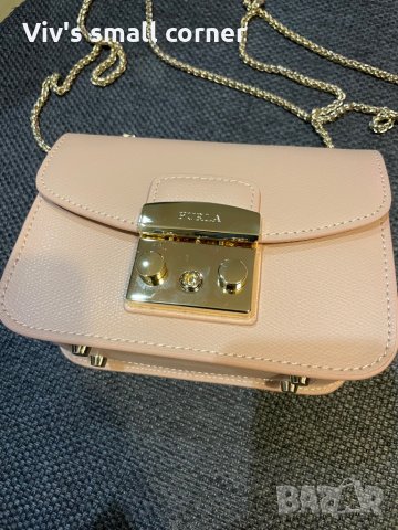 Furla Metropolis mini естествена кожа 17см., снимка 2 - Чанти - 35748838