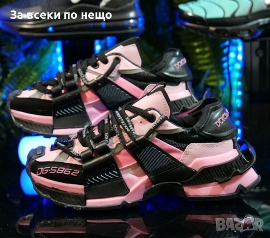 Dolce&Gabbana Дамски Маратонки С Кутия👟Дамски Спортни Обувки Черно с Розово Код S287