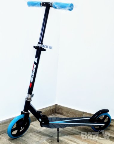Тротинетка, скутер, Голяма тротинетка с големи гуми, колела 200мм за деца, възрастни, сгъваема 200mm, снимка 14 - Велосипеди - 41188875