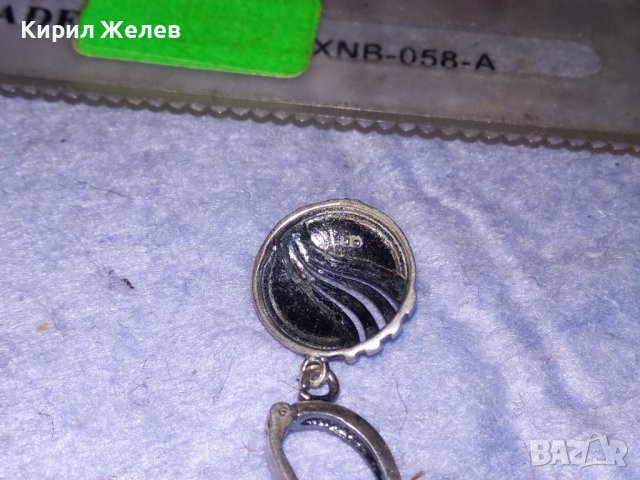 СТИЛНО АРТ ОРНАМЕНТИРАНА АНГЛИЙСКА ОБЕЦА СРЕБРО 925 БИЖУТЕРСКА РЪЧНА ИЗРАБОТКА 38246, снимка 8 - Обеци - 40940790