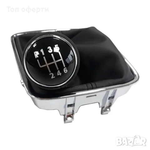 Топка за скоростен лост с маншон съвместима с VW  Seat с 6 скорости - черен конец