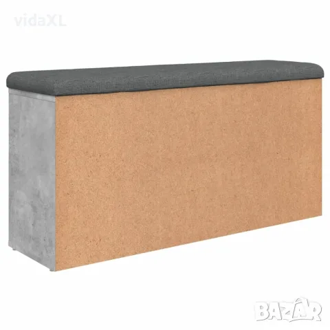 vidaXL Пейка за обувки, бетонно сив, 102x32x50 см, инженерно дърво, снимка 7 - Маси - 56148120