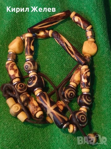 КОСТ РОГ РЪЧНА ИЗРАБОТКА КОЛИЕ ОРНАМЕНТИРАНО 12473, снимка 3 - Колиета, медальони, синджири - 29771890