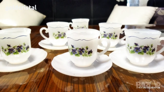 френски аркопал чаши за кафе , снимка 7 - Антикварни и старинни предмети - 50587705