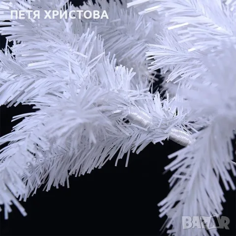 Коледна Снежно бяла елха с шишарки + пласмасова стойка ТОП ПРЕДЛОЖЕНИЕ, снимка 8 - Декорация за дома - 56221791